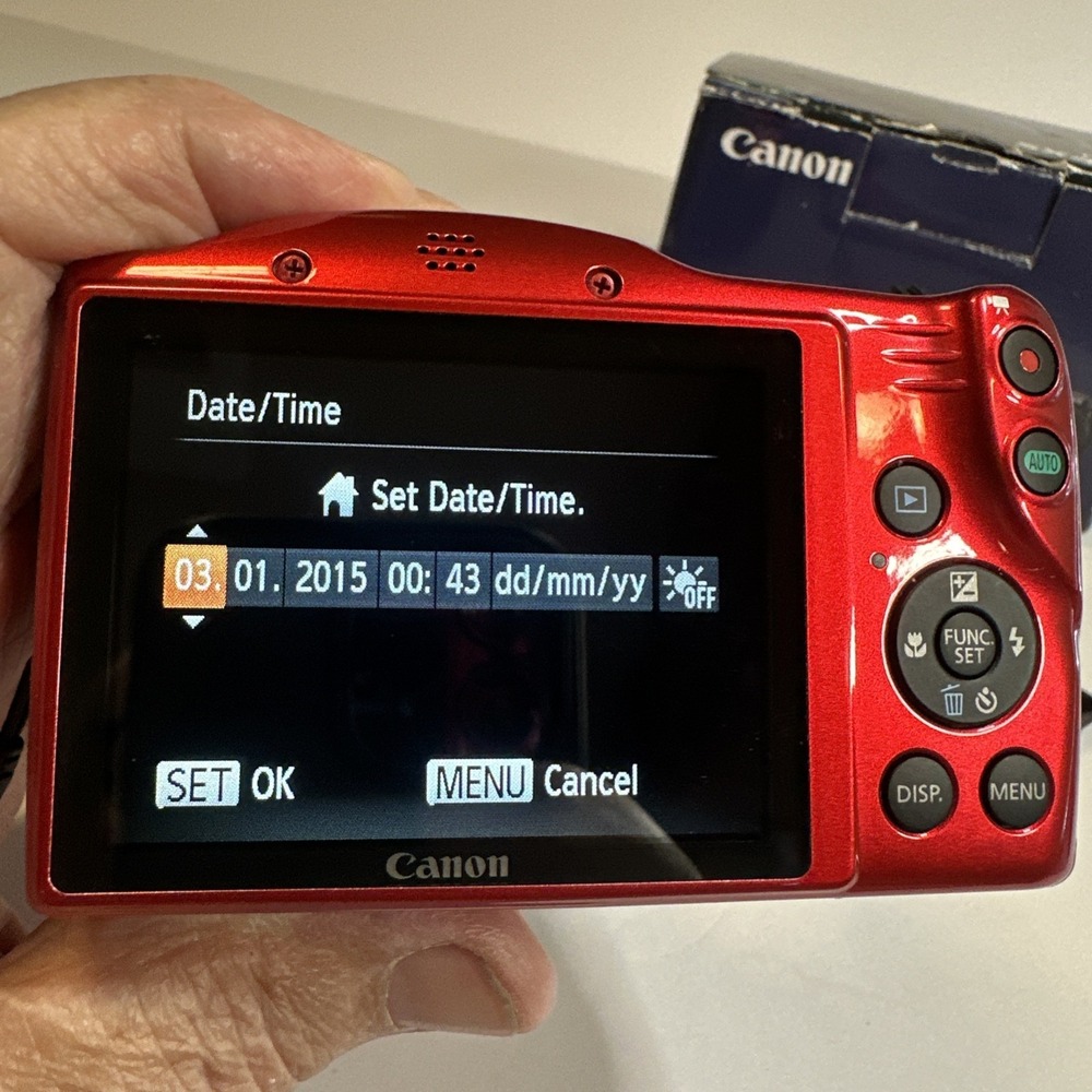 Canon PowerShot SX410 IS 20.0MP Digital Camera Red 40x Zoom Tested With Battery - Picture 12 of 16